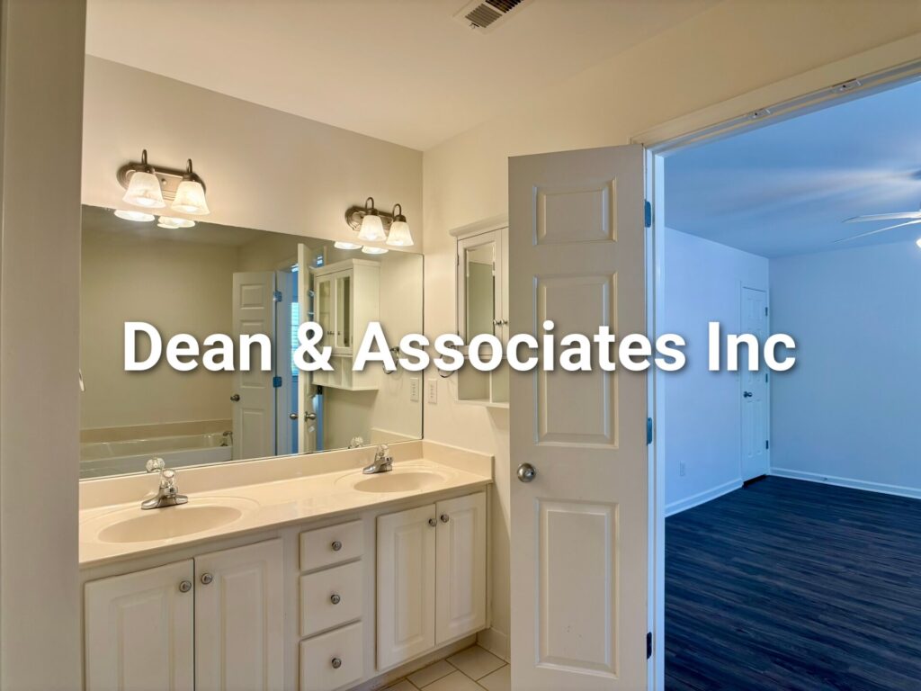 Primary bathroom with double vanity at 463 Reach Dr townhouse rental in Birmingham, Alabama