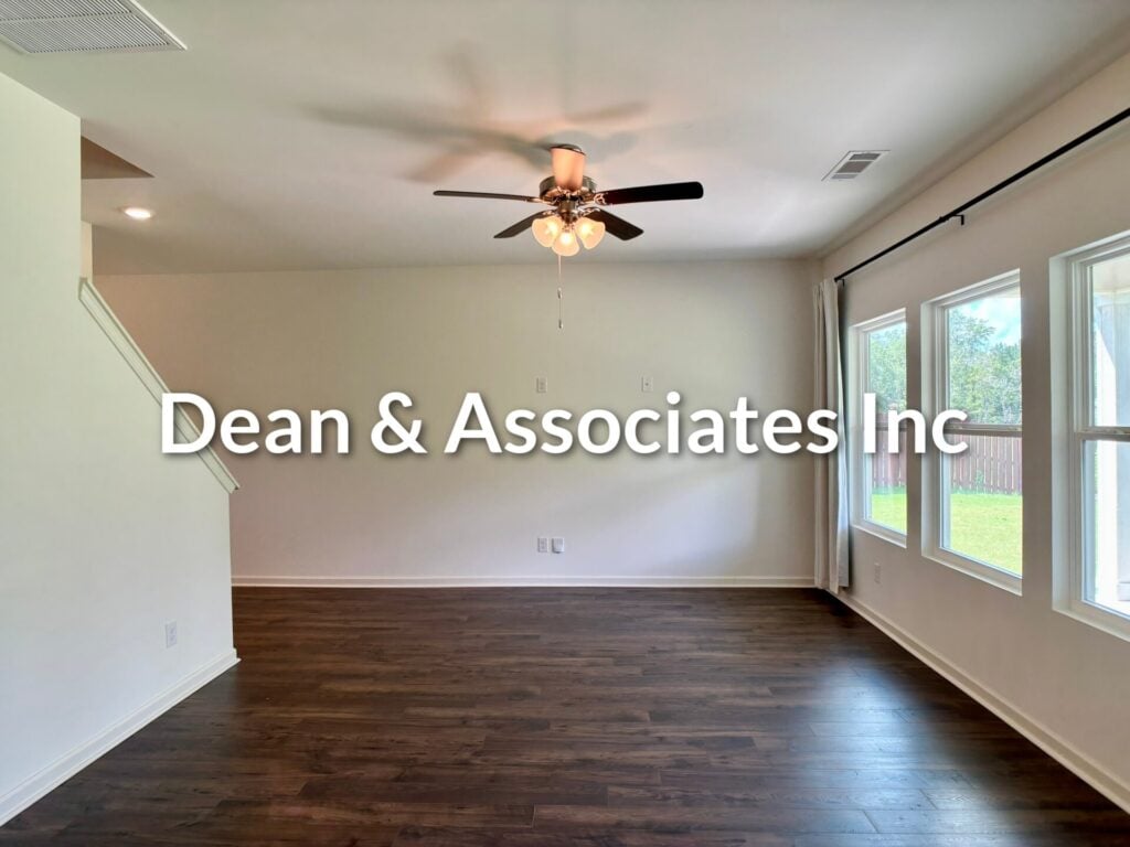 Family room with ceiling fan, hardwood floors, and staircase at 464 Crossbridge Rd in Chelsea, AL