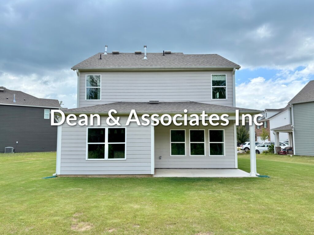 Rear exterior of 464 Crossbridge Rd, two-story siding rental home with patio in Chelsea, Alabama