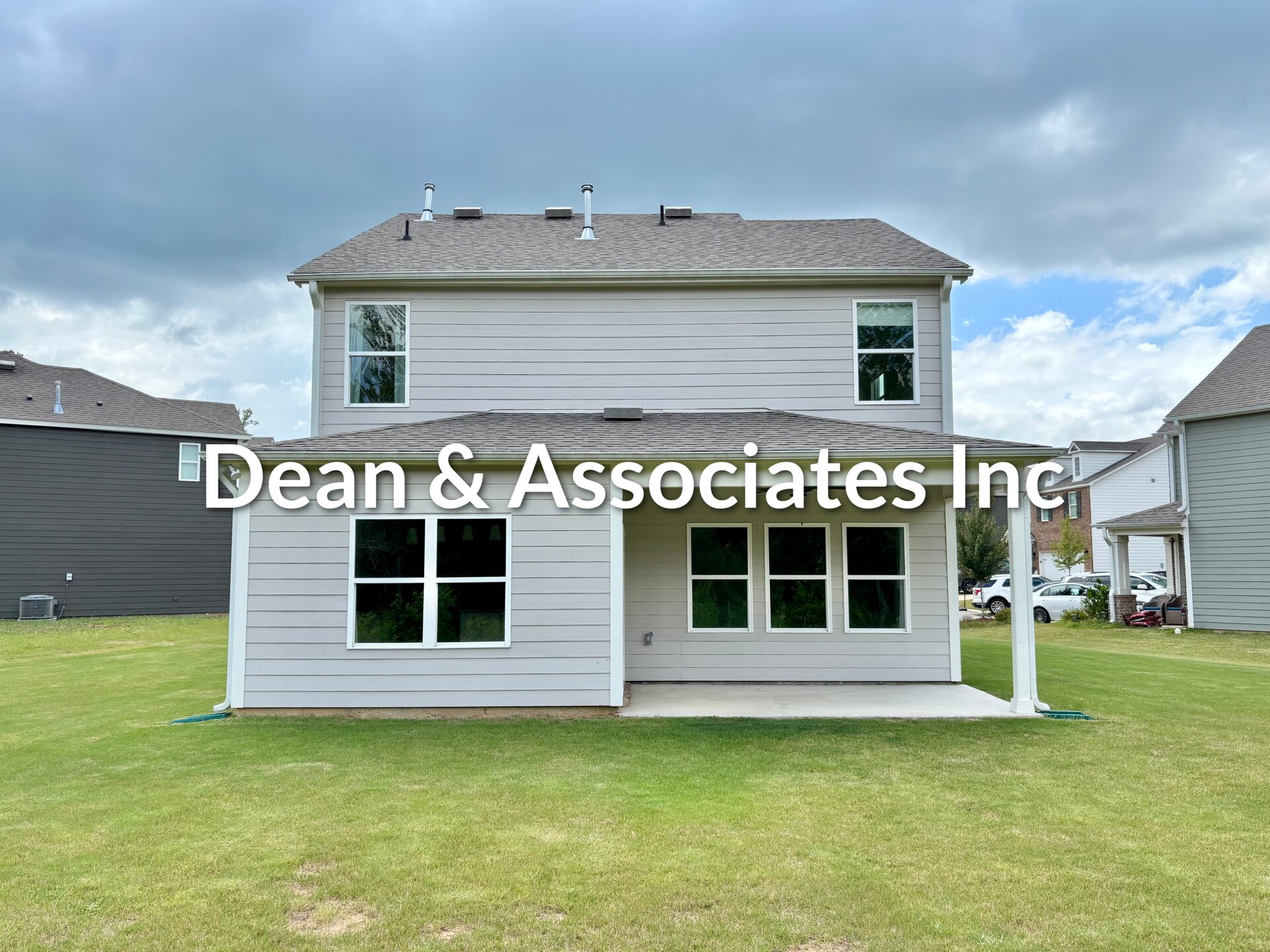 Rear exterior of 464 Crossbridge Rd, two-story siding rental home with patio in Chelsea, Alabama